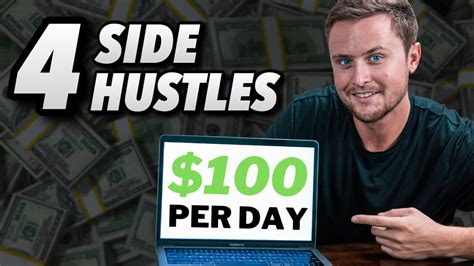 the 4 best side hustles that pay 100 per day youtube