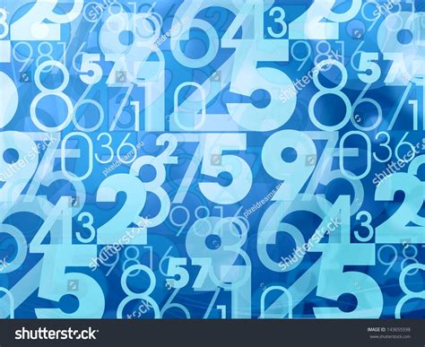 Blue Abstract Numbers Background Stock Photo 143655598 Shutterstock