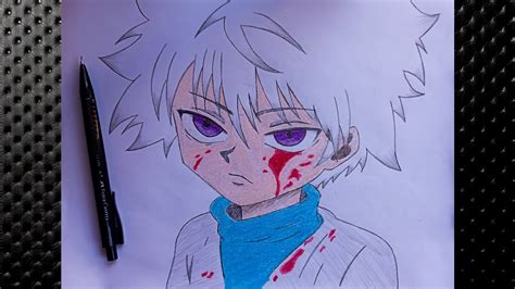 Easy Anime Drawing How To Draw Angry Killua Zoldyck Step By Step