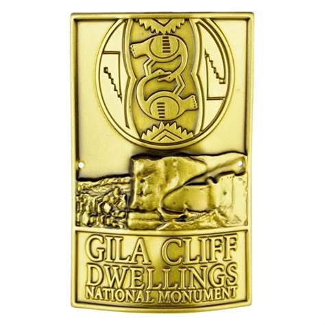 Gila Cliff Dwellings Nm Logo Hiking Stick Medallion Wnpa