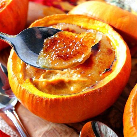 Creamy Pumpkin Creme Brulée Custard Is Baked To Perfection In A Real