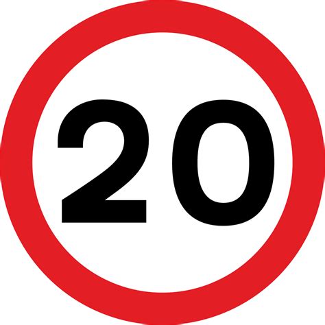20km Speed Limit Road Sign R201 20 Safety Sign Online