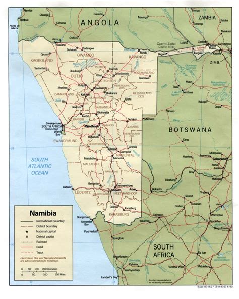 landkarte namibia politische karte karten und stadtpläne der welt