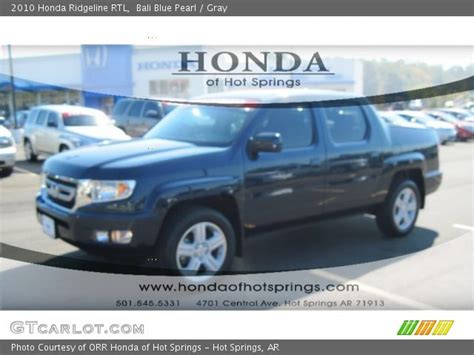 New for 2010 honda is making only marginal changes to the ridgeline pickup for 2010 after last year's styling refresh. Bali Blue Pearl - 2010 Honda Ridgeline RTL - Gray Interior ...