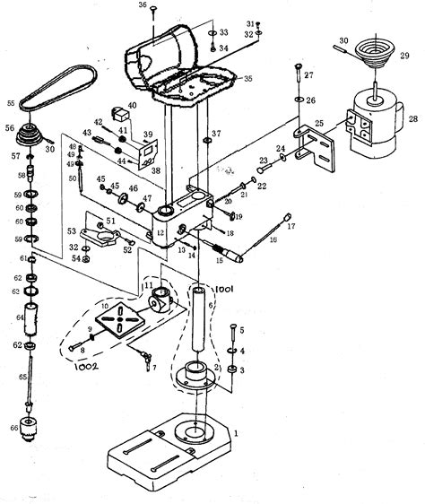 Dayton Drill Press Parts Diagram