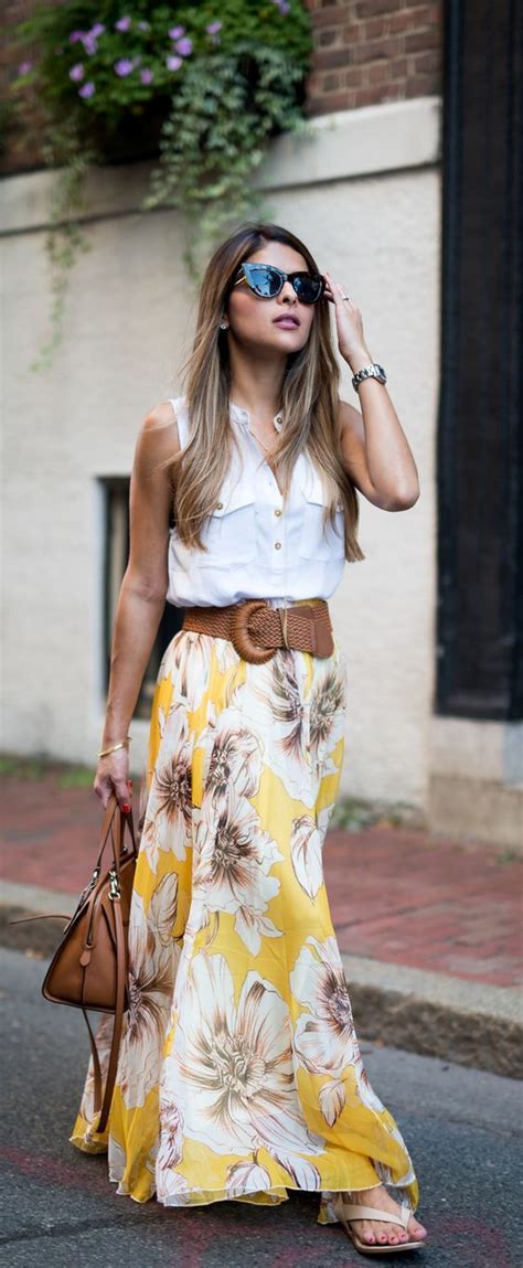 16 Beautiful Maxi Skirt Outfits For Summer Styles Weekly
