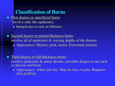 Classifications Of Burns