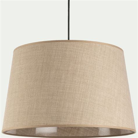 Le abat jour moderne sono qui per smentirvi. Abat-jour en lin coloris écru d45cm - MOKUZAI - abat-jour ...