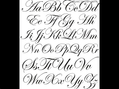 Script Fonts Alphabet Images Cursive Tattoo Fonts Generator
