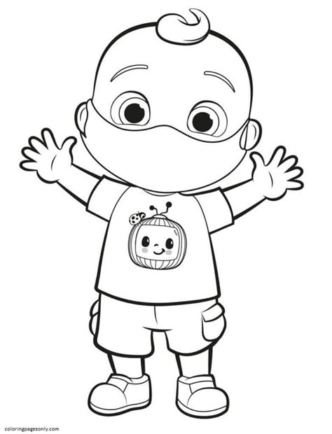 Johnny In Mask Coloring Page Free Printable Coloring Pages