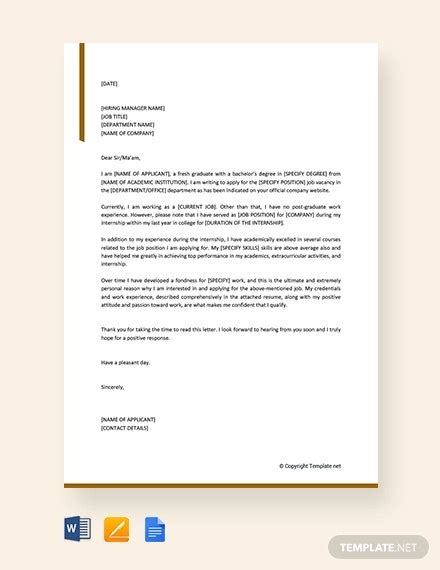 Writing a cover letter is essential when applying for jobs. 10+ Job Application Letter Templates for Employment - PDF ...