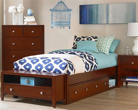 Pulse Cherry Full Platform Bed With Storage From Ne Kids Coleman