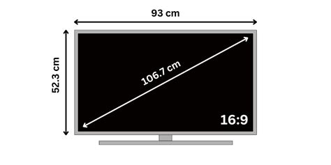 42 Inch Tv Dimensions Television Size Length Width