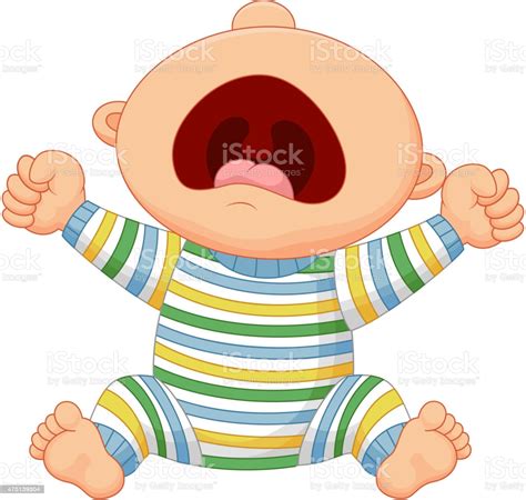 Cartoon Baby Boy Crying Stock Illustration Download