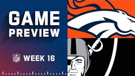 Las Vegas Raiders Vs Denver Broncos Live Time Channel Where To Watch