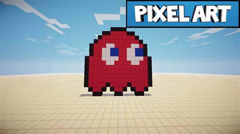 Minecraft Pixel Art Ep2 Pacman Ghost Youtube