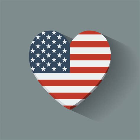 Download Best American Flag Heart Illustrations, Royalty-Free ...