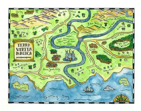 Fantasy Map Imaginary Maps Hand Drawn Map