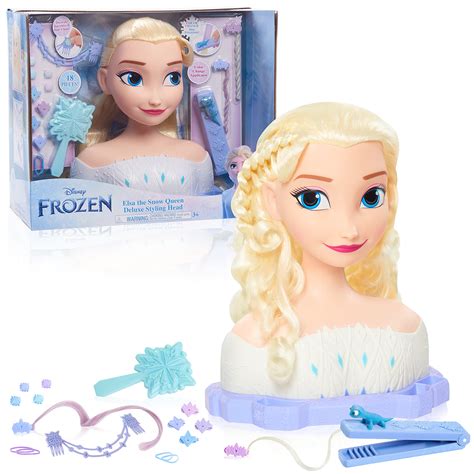 Buy Disney Frozen Just Play 2 Deluxe Elsa The Snow Queen Styling Head 17 Pieces Online At