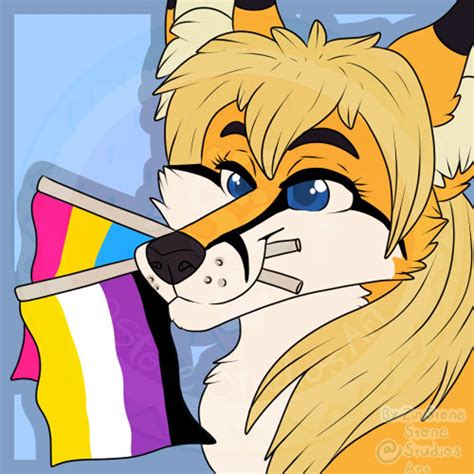 Custom Pride Flag Icon Furry Anthro Animal Oc Human Art Cute Etsy