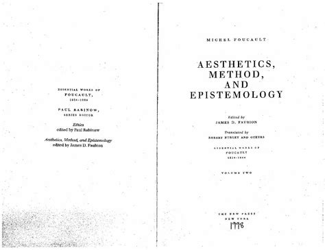 Pdf Foucaultr Aesthetics Method And Epistemology Dokumen Tips