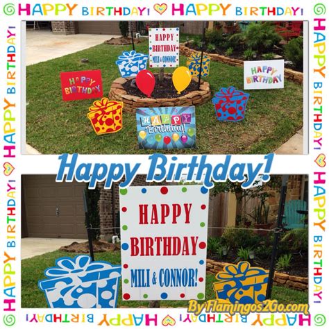 Start from scratch or upload any image to create your own 100% custom political yard signs. Bright birthday yard decorations by Flamingos 2 Go ...
