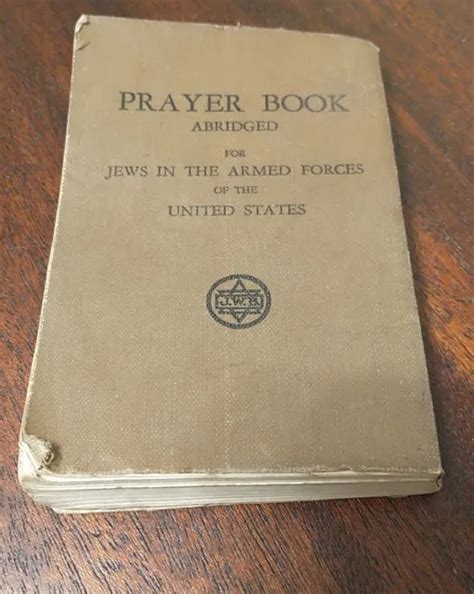 Vintage 1943 Prayer Book Abridged For Jews In The Armed Forces Of Us