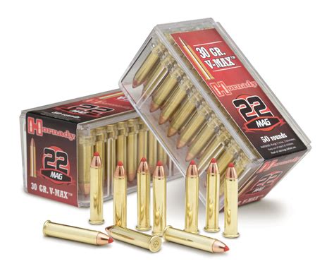 Hornady 22 Magnum 30 Grain V Max 50 Rounds Box Ammo Climags