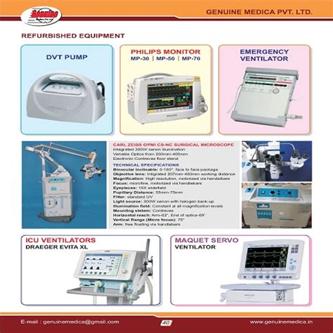 Refurbished Medical Equipments Distributor In India Genuine Medica