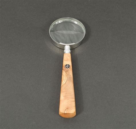 Unique Magnifying Glass Olive Wood Handle Magnifier Made By Etsy