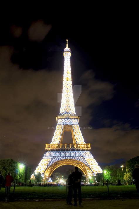 Paris Eiffel Tower Night Time By Rgvp On Deviantart