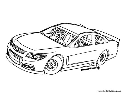 Nascar Coloring Pages Sketch Free Printable Coloring Pages