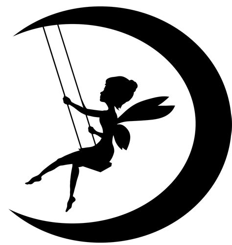 Fairy On Moon Silhouette Clipart Best Clipart Best