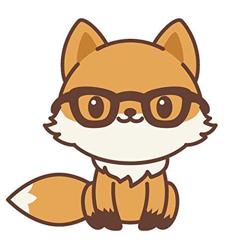 Adorable Kawaii Fox Emoji Cartoon 1 Vinyl Decal Sticker