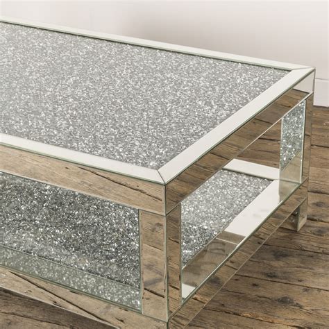 Crushed Diamond Mirrored Coffee Table