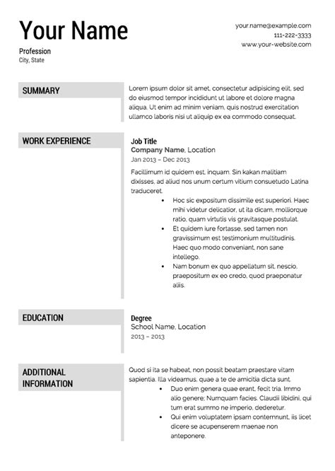 Use one of our free resume templates for word and get one step closer to the perfect job application. Free Resume Templates