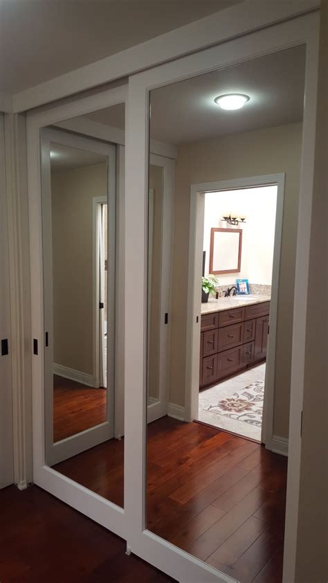 These modern ideas will match perfectly with. Mirrored Closet Doors | Bedroom closet doors, Closet door ...