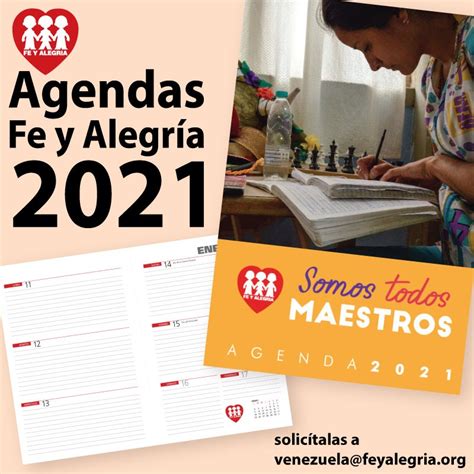 ¡llegaron Las Agendas 2021 Fe Y Alegría En Venezuela