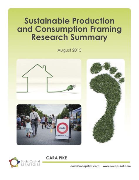 Sustainable Production And Consumption Framing Research Summary USDN