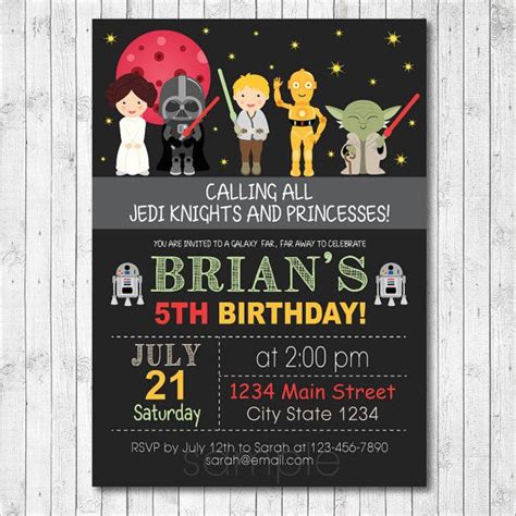 Birthday invitation card designer, wedding card, cake toppers. FREE Star Wars Birthday Invitations - FREE Printable ...