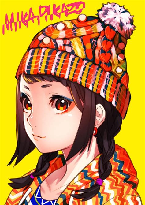 Twitter Mikapikazo Woolen Hat Girl Illustration Artists Digital