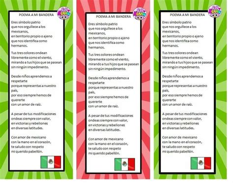 Pin De Jazmin Ramos En Viva México Poema De La Bandera Actividades De Nombres En El