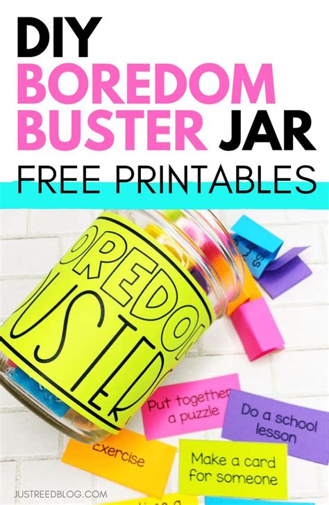 48 Boredom Busters For Young Children Free Printable Just Reed