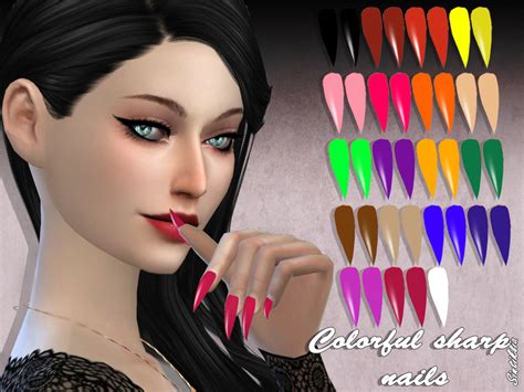 Long Sharp Nails The Sims 4 P1 Sims4 Clove Share Asia Tổng Hợp