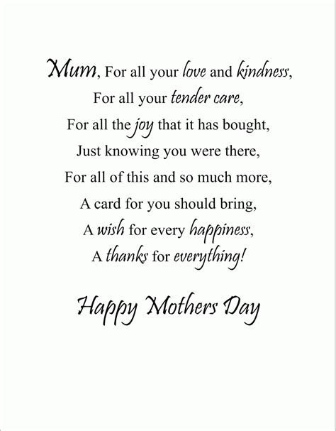 Short Mothers Day Poems Mothers Day Verses Best Mothers Day Cards
