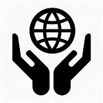 Icon Hands Protect Safe Globe Safety Earth