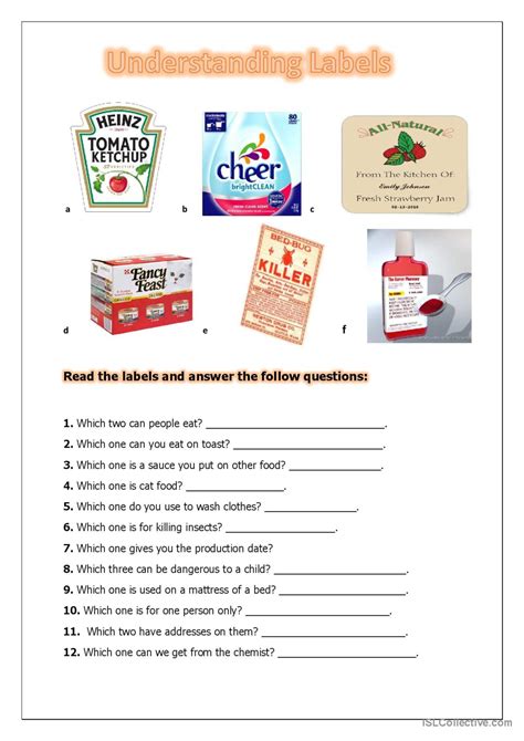 Understanding Labels English ESL Worksheets Pdf Doc