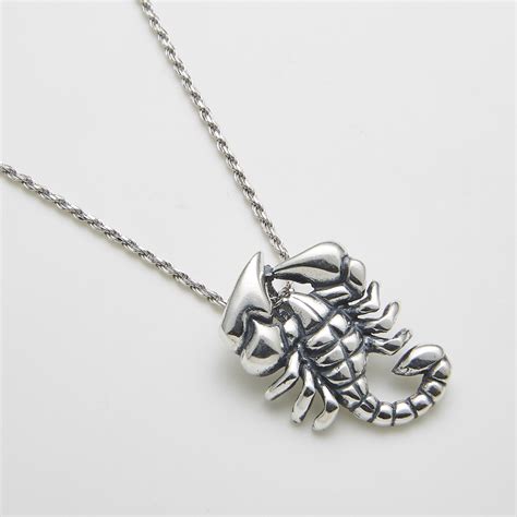 925 Solid Sterling Silver Scorpion Necklace Best Silver Jewelry