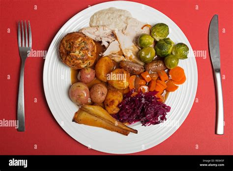 Traditional British Christmas Dinner Stock Photo Alamy