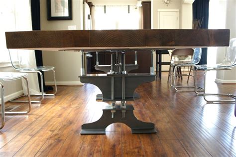 You might want to hide under it next san francisco earthquake. Pretty Dubs: DIY I-Beam Dining Table: Rustic and Industrial